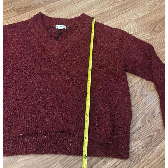 AVA & VIV V-Neck Sparkly Sweater Size X (14W) - Picture 8 of 9